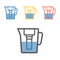 Water filters line icon. Vector signs for web graphics.