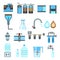 Water Filtration Flat Icons