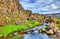 Water in a fissure between tectonic plates in the Thingvellir National Park, Iceland