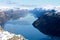 Water, fjord and mountains. Lysefjorden - Norway