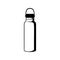 Water flask bottle flat vector icon design silhouette illustration.