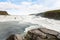 water flow on rapids of Gullfoss waterfall