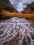 Water flowed through the rocks with a great view