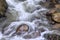 Water flowing around rocks in Roaring Fork Creek, Smoky Mountain