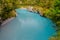 Water flowing in the beautiful Hokitika Gorge in New Zealand