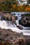 Water flowing down a small picturesque waterfall. Madam Brett Park - Beacon, NY