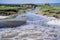 Water flowing through the marshes of Don Edwards wildlife refuge