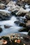 Water flowing over boulders in Pigeon Creek in the Smoky Mountains.