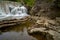 Water Flowing over Limestone Outcropping at Horlick Dam