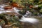 Water flowing over rocks