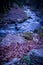 Water flowing over rocks. Beauty in nature. Long exposure. Lausanne, Switzerland