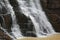 Water flowing in Tirathgarh Waterfall Down View