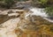 Water flowing from the waterfall in southern Thailand