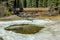 Water flows down the Big Horn River. Crescent Falls Provincial Recreation Area Alberta Canada