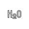 Water formula H2O line icon