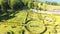 Water fountain Flowers bushes and plants in Walled Gardens