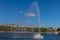 Water fountain over the Mondego river