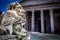 Water Fountain Pantheon Exterior, Rome