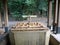 Water fountain for ritual purification at meiji jingu shrine in tokyo