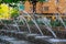 Water in the fountain and splash water fountain