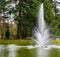 Water fountain spraying water,beautiful garden and park decorations