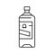 water fragrance bottle perfume line icon vector illustration
