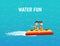 Water Fun Inflatable Transport, Poster Vector