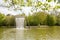 Water game in the munich city park at springtime