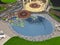 Water garden aerial, 3d render