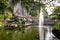 Water garden at the Hindu Temple at the Batu Caves