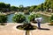 Water garden at the Palace Fortress of the Christian Kings, Cordoba, Spain.