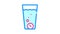 water glass filtration tablets color icon animation