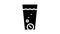 water glass filtration tablets glyph icon animation