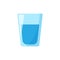 Water glass icon in flat style. Soda glass vector illustration o