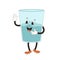 Water glass retro cartoon mascots. Drink rubber hose animation style groovy characters. Drink more water. Ecologic and wellness