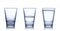 Water glasses on white