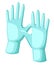 Water gloves cartoon illustration surgery glove medical protective