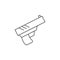 Water gun icon. Element of swimming poll thin line icon