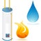 Water heater with element icons