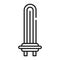 Water heating black line icon on white background. A heating element. Pictogram for web page, mobile app, promo. UI UX GUI design