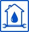 Water in home - plumber symbol