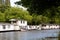 Water houses by a canal