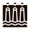 Water Hydraulic Engineering Station glyph icon