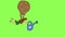 Water, irrigation. Agricultural activity. Plant care. Preservation of ecology and nature.The girl is flying on a balloon. Fairy