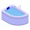 Water jacuzzi icon, isometric style