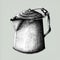 Water kettle vintage style illustration