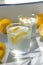 Water from lemons in a glass. Water balance in the body