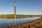 Water level measurement gauge, Mississippi River, USA