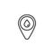 Water location line icon
