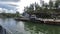 Water Lock Gate Opening and Boat Coming Out and In, Motion Lapse